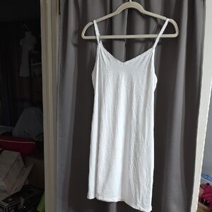 Vanity Fair Women's Slip White Nylon/Spandex Adjustable Straps Sz XL EUC